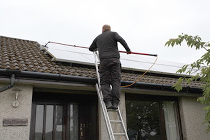 Solar panel cleaning