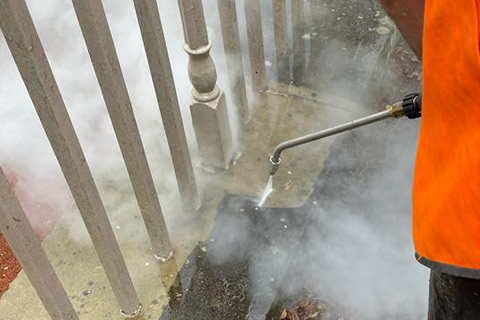 Cleaning natural stone patios