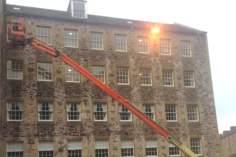 Exterior high level window cleaning service in Carluke