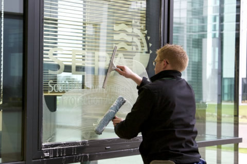 Traditional window cleaning